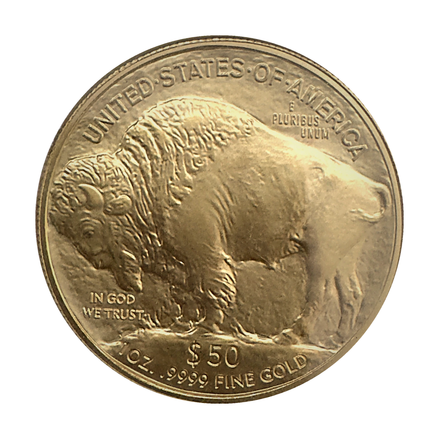 2021 $50 Gold Buffalo (reverse)