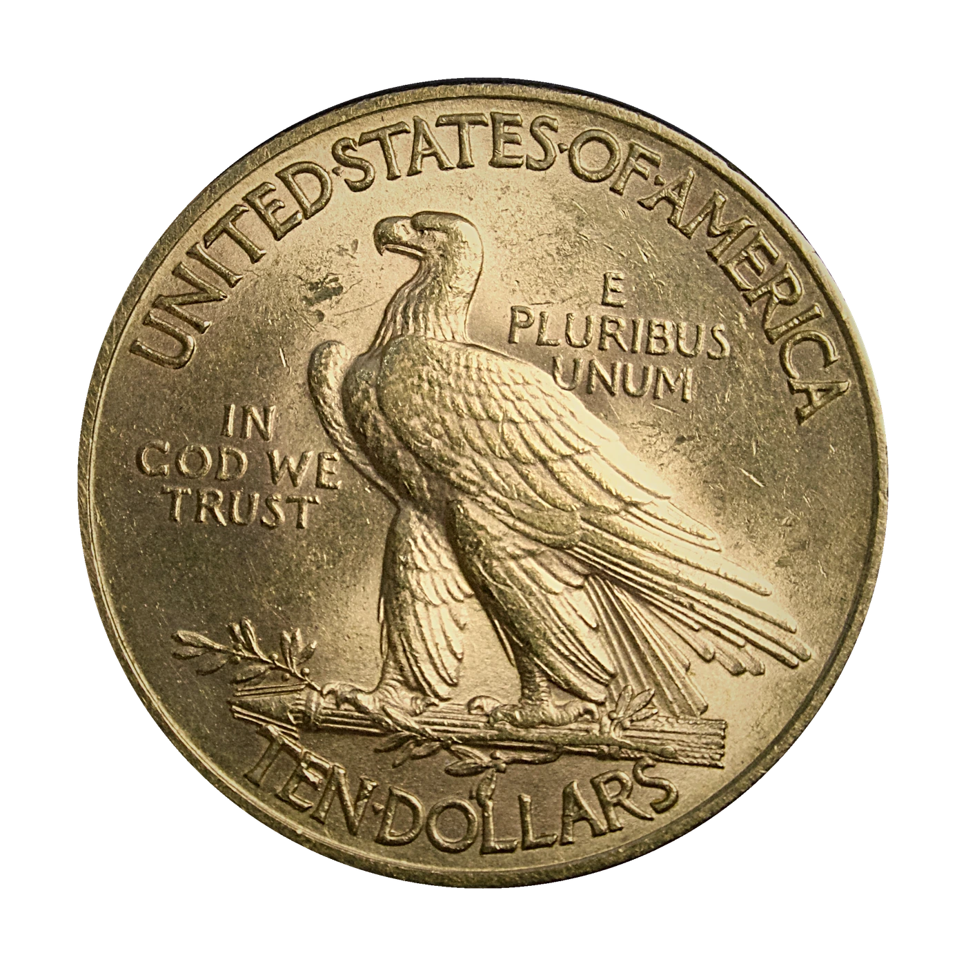 1911 $10 Indian Head Eagle (reverse)