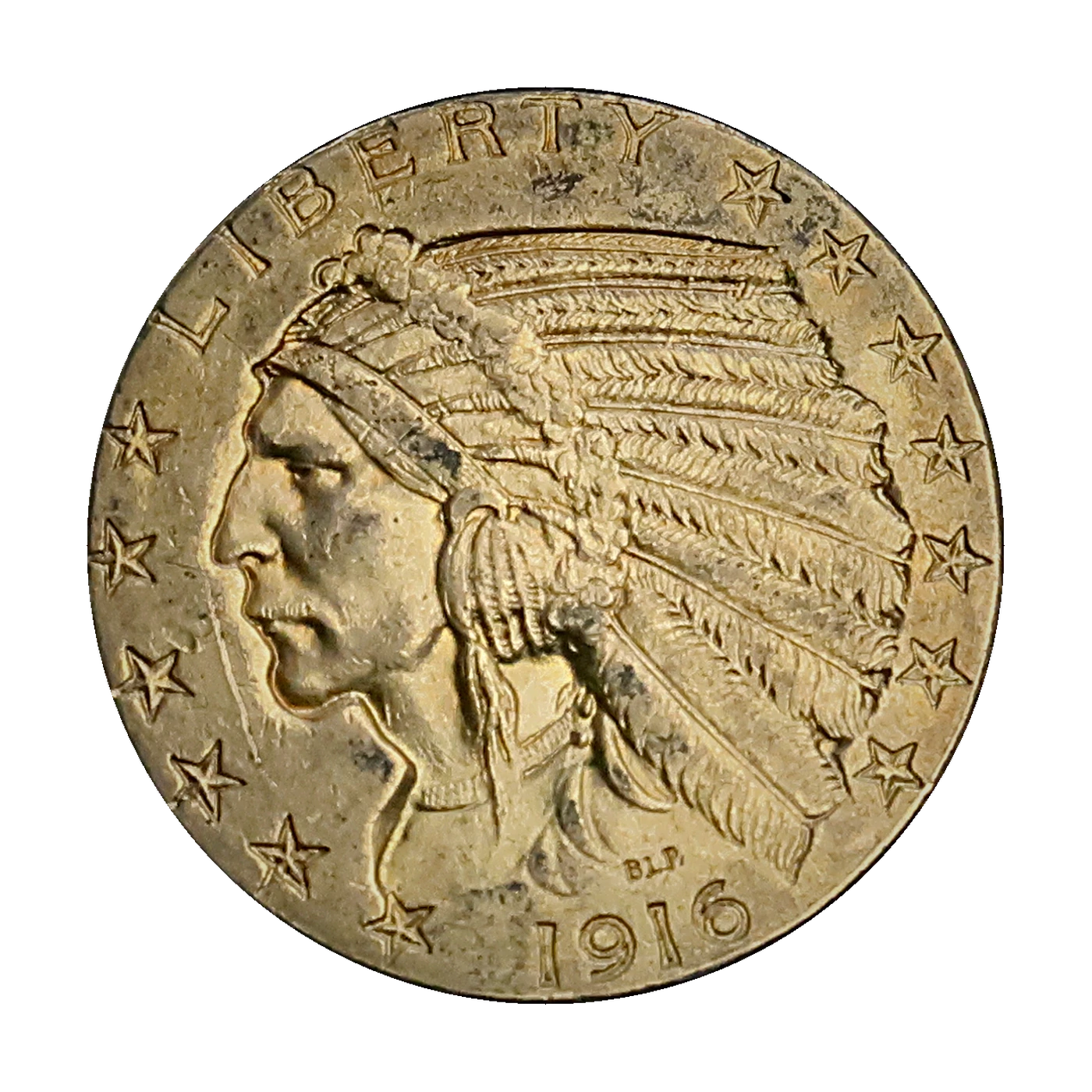 1916-S $5 Indian Head Half Eagle