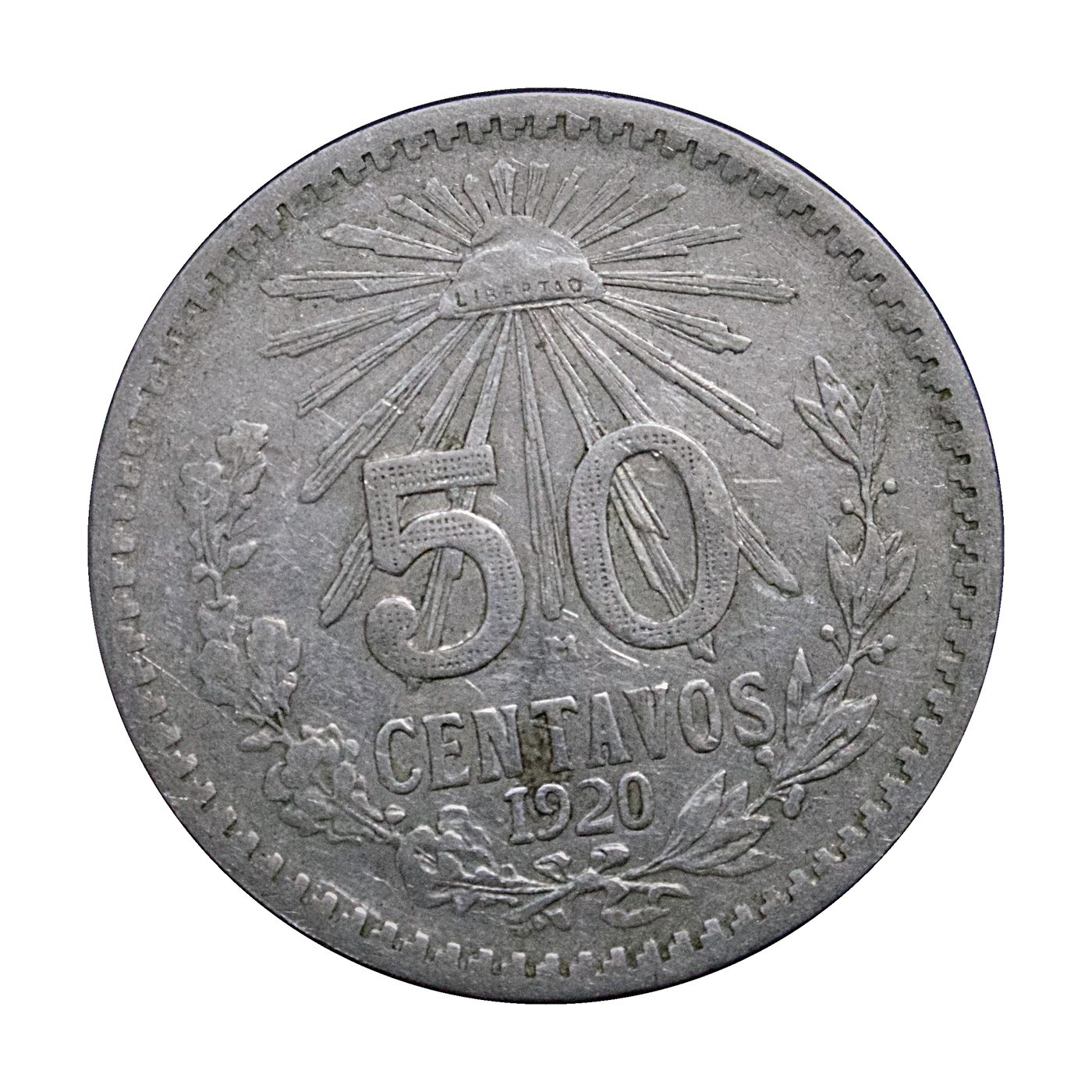1920 Mexico 50 Centavos
