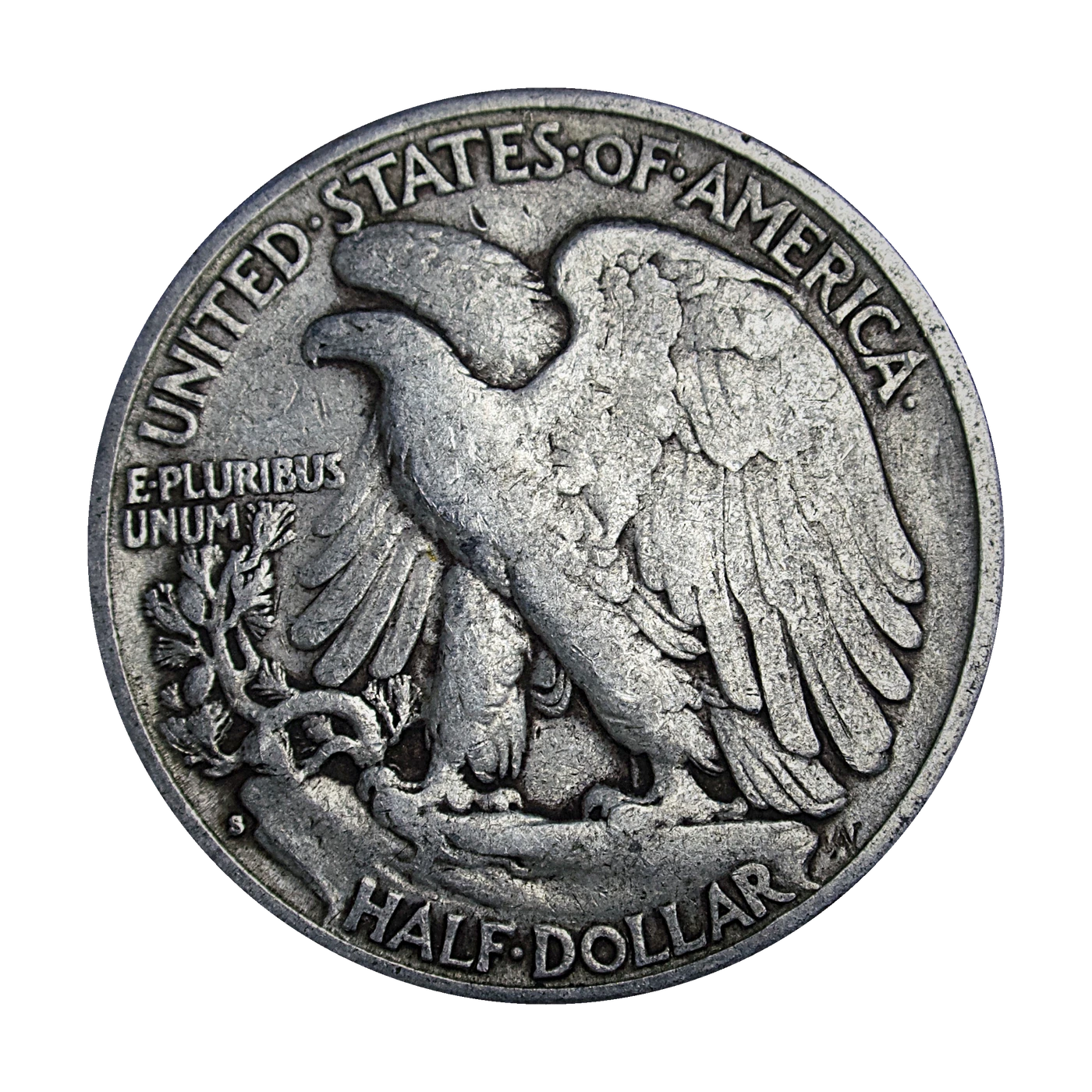 1929-S Walking Liberty Half (reverse)